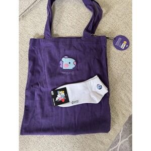 BT21 Minini Boucle Tote Bag Mang & Mang Socks